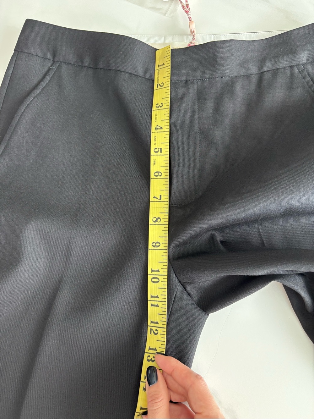 Loveshackfancy Severine Wool Classic Black Straight-Leg Dress Pants Sz US 4 - Picture 8 of 13